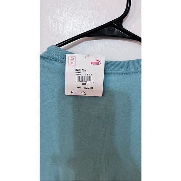 PUMA GREEN LOGO TEE SHIRT WOMENS SIZE XS NEW P1-145 - Picture 7 of 9